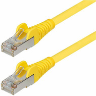 StarTechcom 25ft Yellow CAT6a Ethernet Cable Snagless RJ45 10G 100W PoE SFTP LSZH 27AWG Bare Copper 500MHz Shielded Network NLYL-25F-CAT6A-PATCH