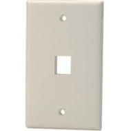 Signamax 1-Port Single-Gang Keystone Faceplate Light Ivory - 1 x Total Number of Sockets - 1-gang - Light Ivory - High Impact SKF-1