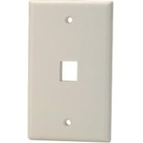 Signamax 1-Port Single-Gang Keystone Faceplate, Light Ivory - 1 x Total Number of Socket(s) - 1-gang - Light Ivory - High Impact (SKF-1)