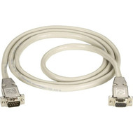 Black Box Serial Extension Cable with EMIRFI Hoods - 100 ft Serial Data Transfer Cable - First End 1 x 9-pin DB-9 RS-232 Serial - EDN12H-0100-MF