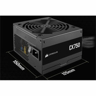 Corsair CX Seriestrade CX750 - 750 Watt 80 PLUS Bronze ATX Power Supply - ATX - 120 V AC 230 V AC Input - 33 V DC 5 V DC 12 V V CP-9020279-NA