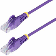 StarTechcom 5ft Purple Slim CAT6 Ethernet Cable Slim Snagless RJ45 UTP LSZH 28AWG Bare Copper Slim Network Patch Cord Fluke - N6PAT5PLS