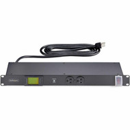 StarTechcom 8-Outlet Horizontal Rack Mount PDU 1U Server Power Distribution Strip wSurge Protector 125V15A 8ft24m Power Cord 8NM8-RACK-MOUNT-PDU