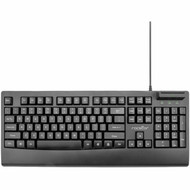 Rocstor KS18 Security USB Keyboard with Built-in Smart Card Reader -104 Keys - 104 Keys - QWERTY Layout - Smart Card Reader - USB - Y10P038-B1