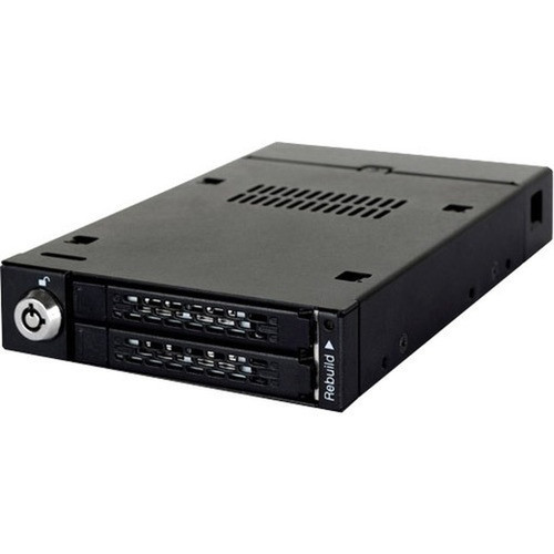 Icy Dock ToughArmor MB992SKR-B Drive Enclosure - 2 x HDD Supported - 2 x SSD Supported - Serial ATA/600 Controller - 0, 1, JBOD RAID - (MB992SKR-B)