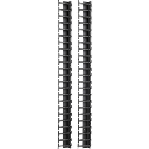 APC by Schneider Electric Vertical Cable Manager for NetShelter SX 600mm Wide 42U (Qty 2) - Black - 2 Pack - 42U Rack Height (AR7721)