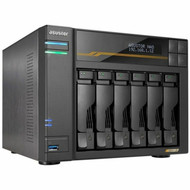 Asustor Lockerstor 6 Gen3 AS6806T 6 Bay NAS AMD Ryzen Quad-Core 23 GHz 16GB RAM ECC DDR5 4 M2 NVMe Slots Dual 5GbE and Dual USB AS6806T