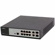 Luxul 12-Port/8 PoE+ Front-Facing Rackmount Switch - 8 Ports - Manageable - 3 Layer Supported - Modular - 2 SFP Slots - 170 W Power - (Fleet Network)