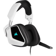 Corsair VOID RGB ELITE USB Premium Gaming Headset with 7.1 Surround Sound - White - Stereo - USB - Wired - 32 Ohm - 20 Hz to 30 kHz - (Fleet Network)