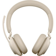 Jabra Evolve2 65 Headset - Stereo - USB Type A - Wireless - Bluetooth - Over-the-head - Binaural - Supra-aural - Beige (Fleet Network)