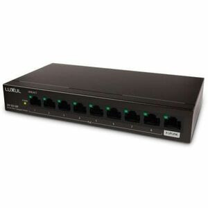 Luxul 8 Port GB PoE+ Switch - 8 Ports - 2 Layer Supported - 92 W PoE Budget - Twisted Pair - PoE Ports - Desktop, Surface Mount - 3 (SW-100-08P)