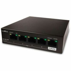 Luxul 4 Port GB PoE+ Switch - 4 Ports - 2 Layer Supported - 58 W PoE Budget - Twisted Pair - PoE Ports - Desktop, Surface Mount - 3 (SW-100-04P)
