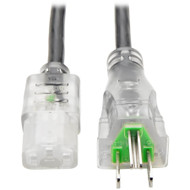 Tripp Lite 6ft Computer Power Cord Hospital Medical Cable 5-15P to C13 Clear 13A 16AWG 6' - For Computer, Scanner, Printer, Monitor - (Fleet Network)