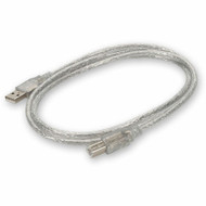 AddOn 6ft USB 2.0 (A) Male to USB 2.0 (B) Male Clear Cable - 6 ft (1.83 m) USB Data Transfer Cable for Notebook, PC, USB Charger, USB (Fleet Network)