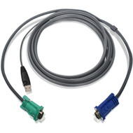 IOGEAR USB KVM Cable - HD-15 Male - Type A Male USB - 3.05m - Dark Gray (Fleet Network)