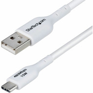 StarTech.com 10ft (3m) USB-A to USB-C Charging Cable, Charge & Sync, 3A, USB 2.0, TPE Jacket - White USB Charging Cord - USB-A to Fast (Fleet Network)