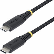 StarTech.com 3ft (91cm) USB-C Charging Cable, 240W PD EPR, Dual-Layer Silicone/Braided Jacket, Rugged USB 2.0 Laptop Charge Cord, - C (Fleet Network)