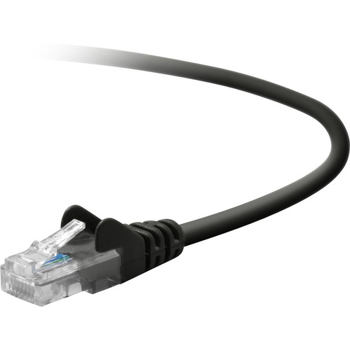 Belkin Cat. 5E Patch Cable - 50 ft Category 5e Network Cable - First End: 1 x RJ-45 - Male - Second End: 1 x RJ-45 - Male - Patch - (A3L791B50-BLK-S)