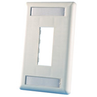 Ortronics TracJack 2 Socket 1 Gang Faceplate - 2 x Total Number of Socket(s) - 1-gang - White - Thermoplastic (Fleet Network)