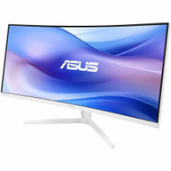 Asus VU34WCIP-W 34" Class UW-QHD Curved Screen LED Monitor - 21:9 - 34" Viewable - Vertical Alignment (VA) - LED Backlight - 3440 x - (Fleet Network)