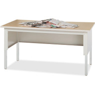 Mayline Mailflow-To-Go Sorting Table - 1 Shelve(s) - Finish: Chrome, Gray - Leveling Glide, Durable, Heavy Duty (Fleet Network)
