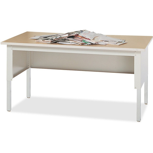 Mayline Mailflow-To-Go Sorting Table - 1 Shelve(s) - Finish: Chrome, Gray - Leveling Glide, Durable, Heavy Duty (TB60PG)