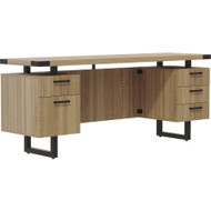 Mayline 72"x20" Mirella Free Standing Credenza - 5-Drawer - 5 x Box, File Drawer(s) - Double Pedestal - Material: Laminate, - Finish: (Fleet Network)