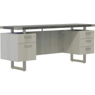 Mayline 72"x20" Mirella Free Standing Credenza - 5-Drawer - 5 x Box, File Drawer(s) - Double Pedestal - Material: Laminate, - Finish: (Fleet Network)