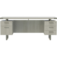 Mayline 72"x20" Mirella Free Standing Credenza - 5-Drawer - 5 x Box, File Drawer(s) - Double Pedestal - Material: Laminate, - Finish: (Fleet Network)