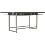 Mayline 8' Mirella Standing-Height Conference - Finish: Stone Gray (Fleet Network)