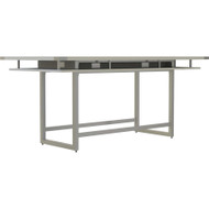 Mayline 8' Mirella Standing-Height Conference - Finish: White Ash (Fleet Network)