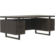 Mayline Mirella Box-File/3-Box Freestanding Desk - 5 x Box, File Drawer(s) - Double Pedestal - Material: Laminate, Particleboard - (Fleet Network)