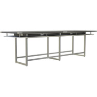 Mayline 12' Mirella Standing-Height Conference Table - Finish: Stone Gray (Fleet Network)