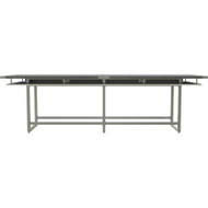 Mayline 12' Mirella Standing-Height Conference Table - Finish: Stone Gray (Fleet Network)