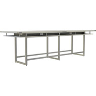 Mayline 12' Mirella Standing-Height Conference Table - Finish: White Ash (Fleet Network)