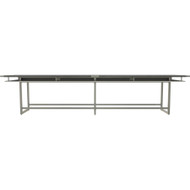 Mayline 16' Standing-Height Conference Table - Finish: Stone Gray (Fleet Network)