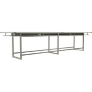 Mayline 16' Standing-Height Conference Table - Finish: White Ash (Fleet Network)