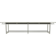 Mayline 16' Standing-Height Conference Table - Finish: White Ash (Fleet Network)