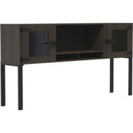 Mayline 72" Hutch with Glass Doors & Supports - 2 Door(s) - Material: Particleboard, Laminate, Metal, Steel - Finish: Southern Tobacco (Fleet Network)