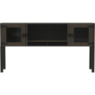 Mayline 72" Hutch with Glass Doors & Supports - 2 Door(s) - Material: Particleboard, Laminate, Metal, Steel - Finish: Southern Tobacco (Fleet Network)