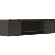 Mayline 72" Mirella Wood Doors Wall Mount Hutch - 2 Door(s) - Material: Particleboard, Laminate - Finish: Southern Tobacco (Fleet Network)