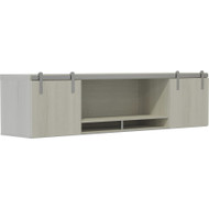 Mayline 72" Mirella Wood Doors Wall Mount Hutch - 2 Door(s) - Material: Particleboard, Laminate - Finish: White Ash (Fleet Network)