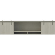 Mayline 72" Mirella Wood Doors Wall Mount Hutch - 2 Door(s) - Material: Particleboard, Laminate - Finish: White Ash (Fleet Network)