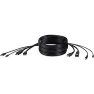 Belkin TAA DUAL (1) HDMI-HDMI (1) DP-DP/USB/AU CBL - 10 ft DisplayPort/HDMI/Mini-phone/USB KVM Cable for KVM Switch, Computer, Switch, (Fleet Network)