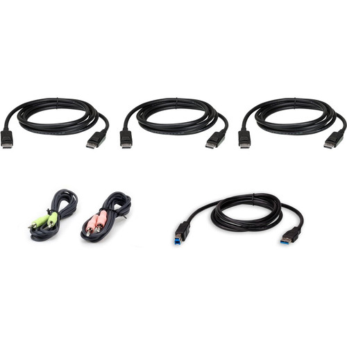 ATEN KVM Cable - 6 ft KVM Cable for KVM Switch, Server, Computer, Keyboard/Mouse, Speaker, Microphone - First End: 1 x USB Type A - 1 (2L7D02UDPX6)