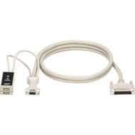 Black Box KVM User Cable - DB25, VGA, USB, 5-ft. (1.5-m) - 5 ft (1.52 m) USB KVM Cable - First End: 1 x 25-pin DB-25 - Male - Second 1 (Fleet Network)