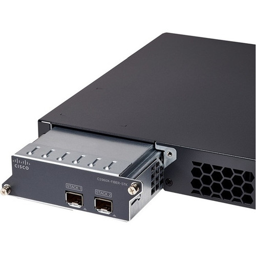 Cisco C2960X-FIBER-STK Stacking Module - For Stacking, Data Networking, Optical Network - 2 x 10GBase-X Stacking - Optical Fiber10 40 (C2960X-FIBERSTK-RF)