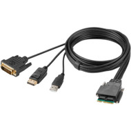 Belkin Modular DVI and DP Dual-Head Host Cable 6 ft. - 6 ft (1.83 m) DisplayPort/Modular/USB KVM Cable for KVM Console, KVM Switch, - (Fleet Network)