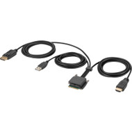 Belkin Modular HDMI and DP Dual-Head Host Cable 6 ft. - 6 ft (1.83 m) DisplayPort/HDMI/Modular/USB-A KVM Cable for KVM Console, KVM - (Fleet Network)