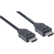 Manhattan HDMI Male to Male High Speed Shielded Cable, 6', Black - 6 ft (1.83 m) HDMI A/V Cable for Audio/Video Device, Blu-ray Gaming (Fleet Network)